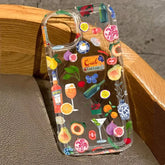Fruit Juice Flower Clear Phone Case